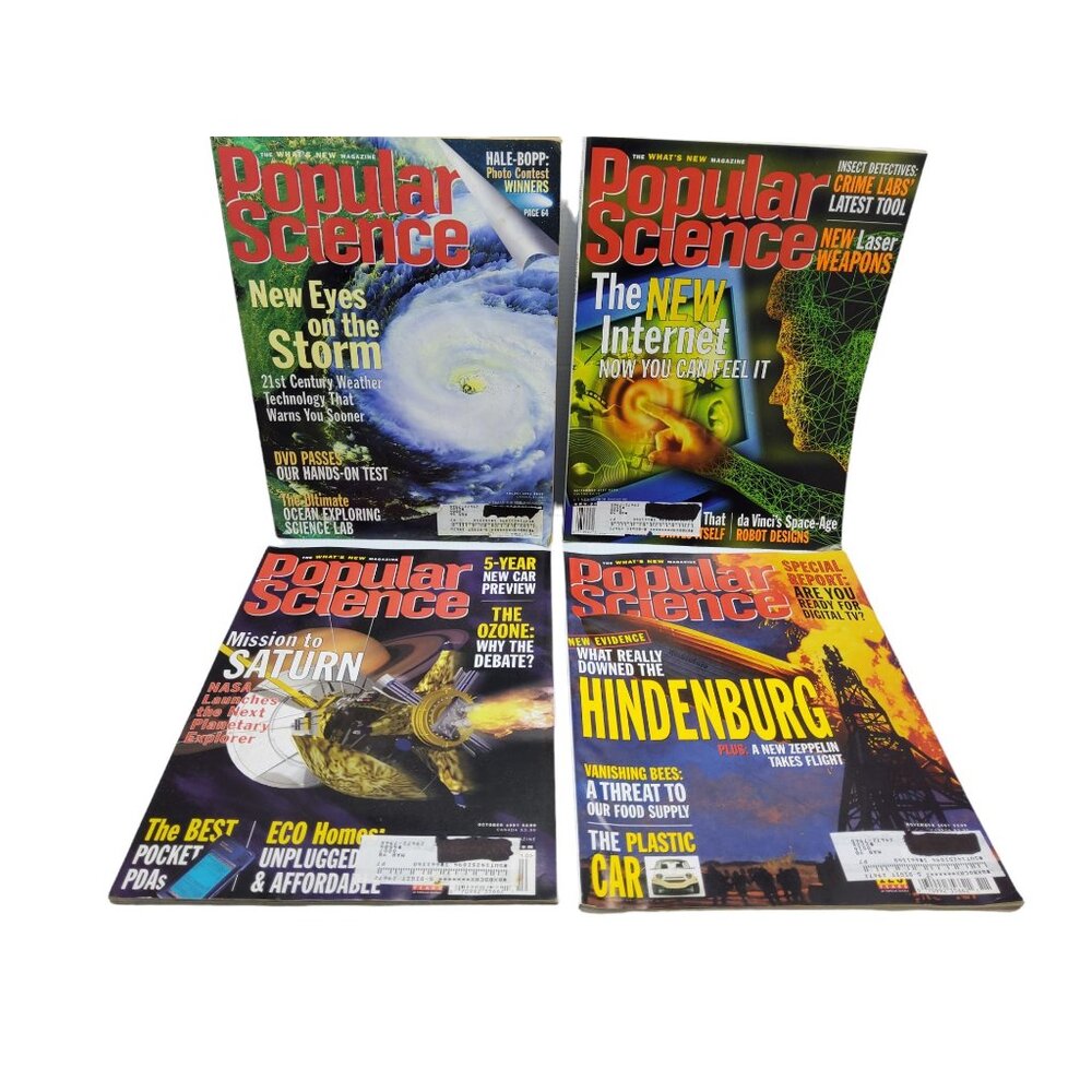 vintage 1997 set of 4 popular science magazines